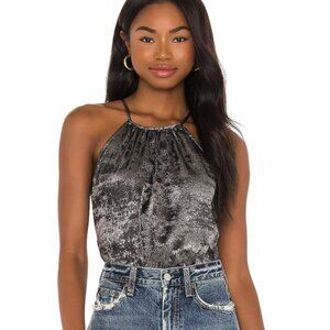 Revolve Halter Neck Metallic Top by 1. STATE brand - Silver Dust, size small